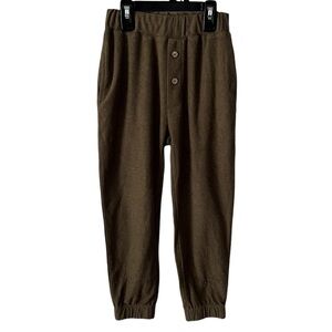 Rylee + Cru Moss/Army Green Terry Cloth Jogger Pants Boy’s 6-7